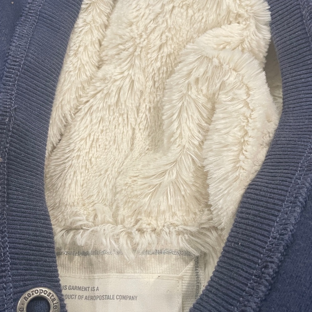 Aeropostale White Faux Fur Lined  Jacket Size XL - Picture 7 of 7